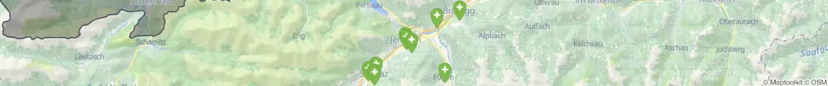 Kartenansicht für Apotheken-Notdienste in der Nähe von Eben am Achensee (Schwaz, Tirol)